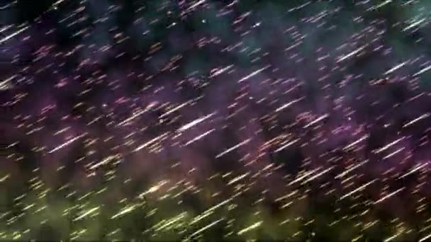 Színes gyors részecske háttér - hurok szivárvány animált — Stock videók