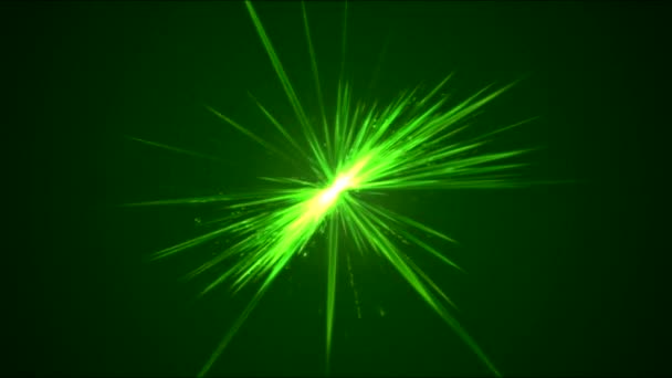 Animación con efecto de luz brillante - Loop Green — Vídeo de stock