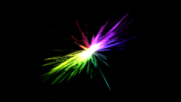 Animation mit hellen Lichteffekten - Schleife Regenbogen — Stockvideo