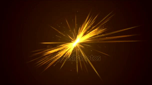 明るい光の効果をアニメーション - ループ ゴールデン — ストック動画