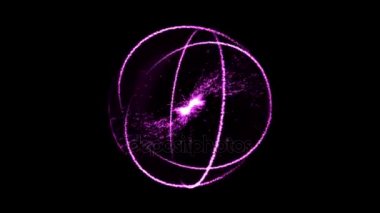 Bilimsel enerji küre animasyon - döngü mor
