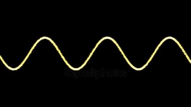 Ses ses dalgası parçacık animasyon - döngü sarı soyut