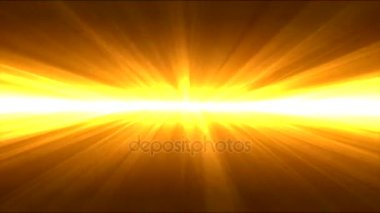 Işık parlayan animasyon - döngü Golden ışınları