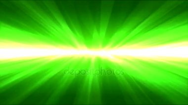 Parlayan ışık ışınları animasyon - döngü yeşil
