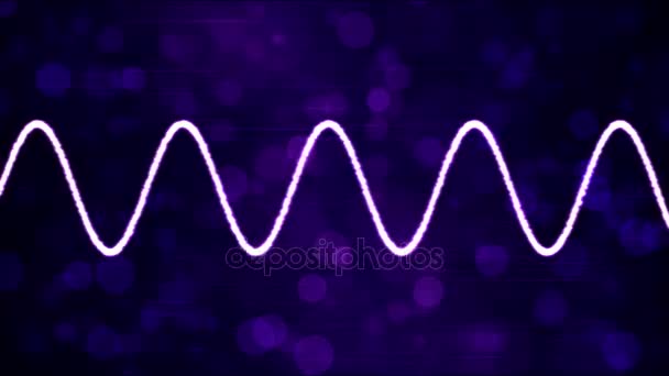 Animación de fondo de onda de partícula abstracta - Loop Purple — Vídeos de Stock