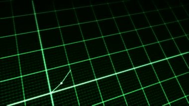 Yükselen iş grafik animasyon - yeşil