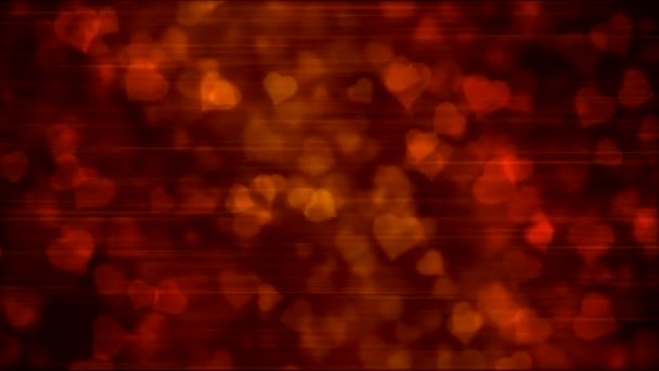 Heart Shape Background Animation Loop Red — Stock Video