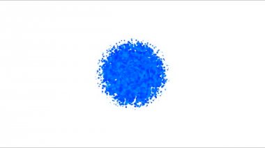 Büyüyen noktalar, ekran - mavi doldurma