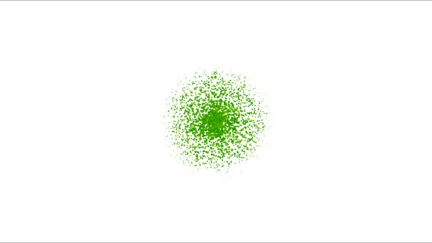 Growing Dots Filling Screen Green — Stock Video