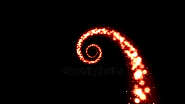 Animación Espiral Luz Con Partículas Loop Red — Vídeos de Stock