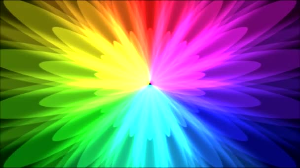 カラフルな明るい成長図形のアニメーション ループ虹 — ストック動画