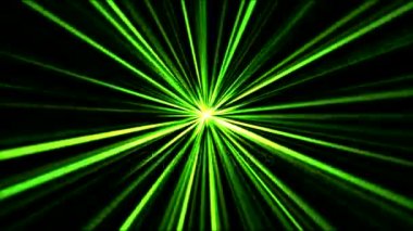 Işın tünel animasyon ışık - yeşil döngü