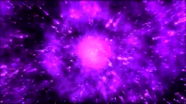 Abstract Spinning Star Sphere Animation Loop Purple — Stock Video