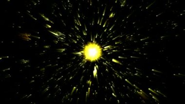 Yıldız veya animasyon - döngü sarı şarj enerji parçacık