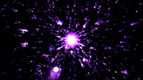 Stars Energy Particle Charging Animation Loop Purple — Stock Video