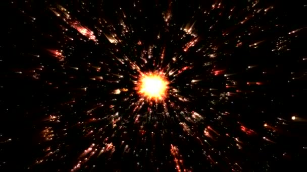 Estrelas Energia Particle Charging Animation Loop Orange — Vídeo de Stock