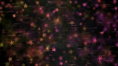 Şekil arka plan animasyon - döngü Rainbow yıldız