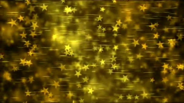 Star Shape Background Animation Loop Yellow — Stock Video