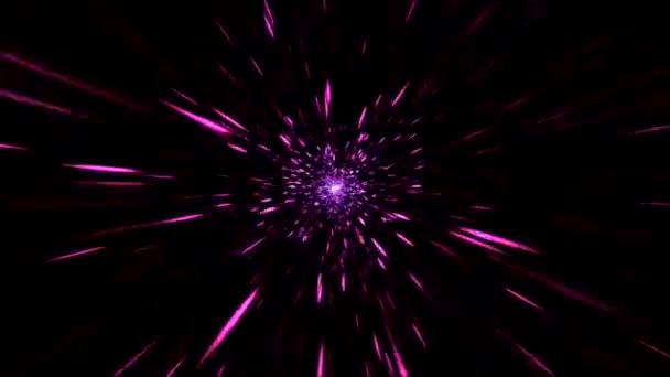 Colorato Fast Space Tunnel Travel Animation Loop Rainbow — Video Stock