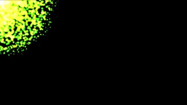 Büyüyen nokta ekran - döngü doldurma, sarı yeşil