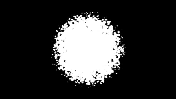 Growing Dots Remplissage Écran Boucle Noir Blanc — Video