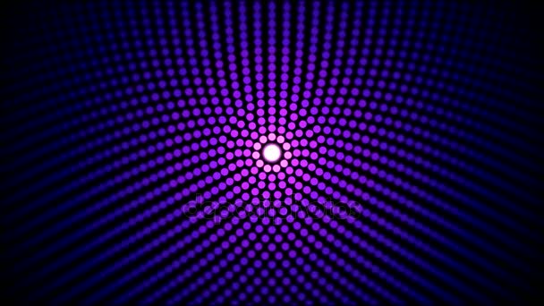 Animación Luces Círculo Intermitente Bucle Púrpura — Vídeo de stock