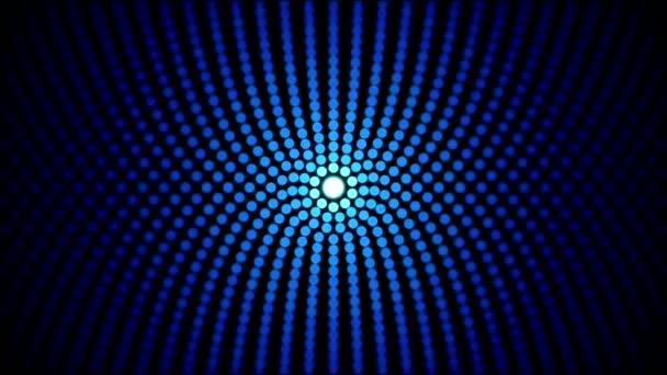 Het Opvlammen Cirkel Lichten Animatie Lus Blauw — Stockvideo