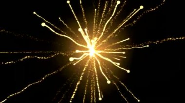 Parlak parçacık ışık efekti animasyon - döngü altın çekim