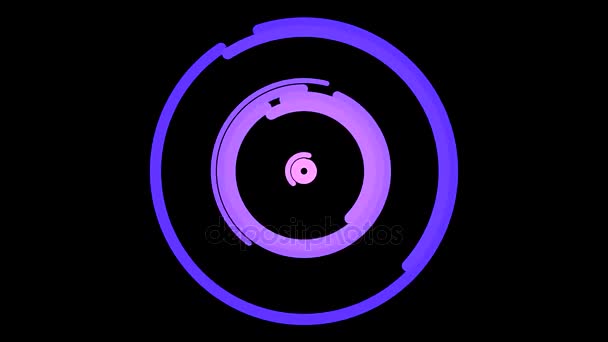 Vórtice Movimiento Circular Animado Rápido Colorido Loop Pink Purple — Vídeos de Stock