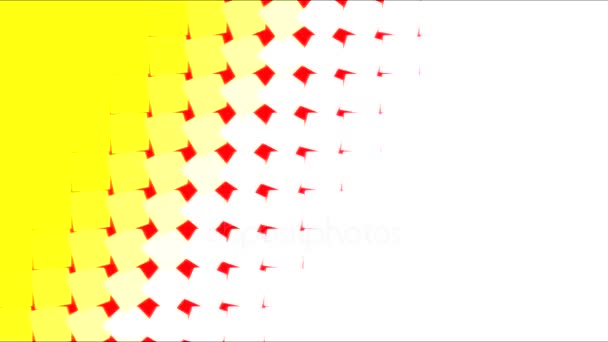 Colorful Tiled Background Transition Animation Loop Yellow Red — Stock Video