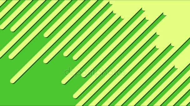 Verschiedene Bunt Gestreifte Hintergrundanimationen Schleife Grün Gelb — Stockvideo