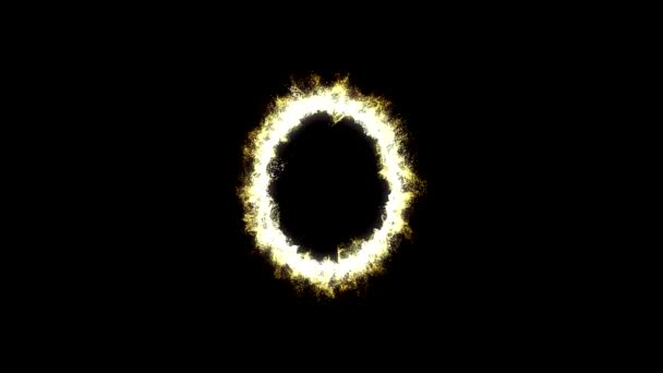 Anello Particelle Girevole Colorato Loop Golden White — Video Stock