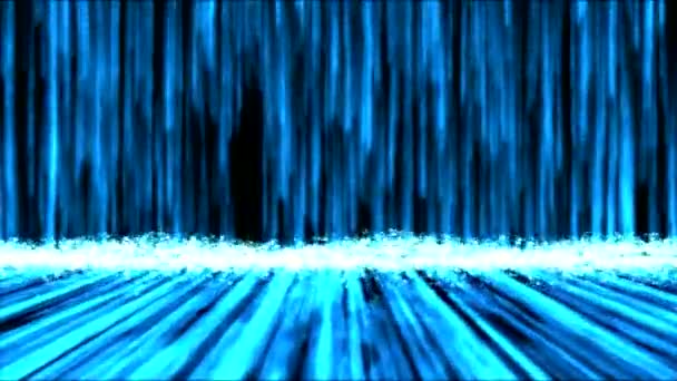 Animation abstraite de cascade colorée - Boucle bleue 