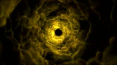 Renkli bulut tünel seyahat animasyon - döngü sarı