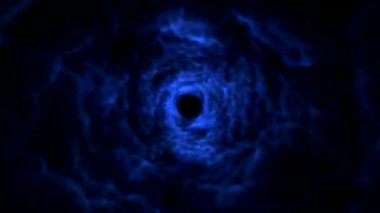 Renkli bulut tünel seyahat animasyon - döngü mavi