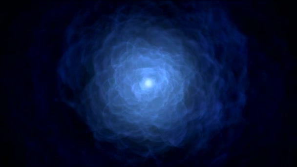 Animación Vórtice Giratorio Nube Nebulosa Colorida Loop Blue — Vídeo de stock