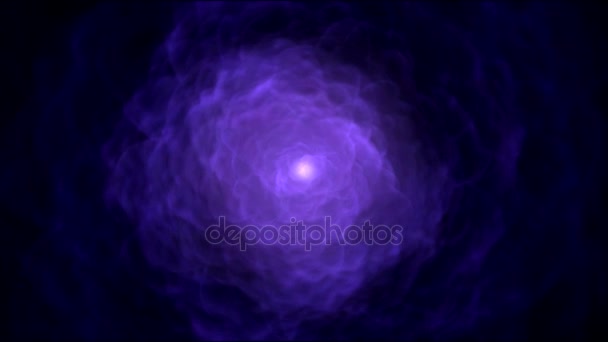 Animación Vórtice Giratorio Nube Nebulosa Colorida Loop Violeta — Vídeos de Stock