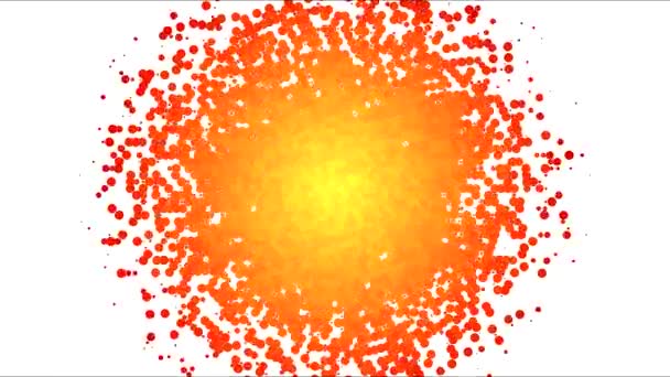多彩的圆圈和点填充动画环火热红色 — 图库视频影像