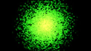 Merkezi - döngü yeşil renkli daire ışıklar animasyon