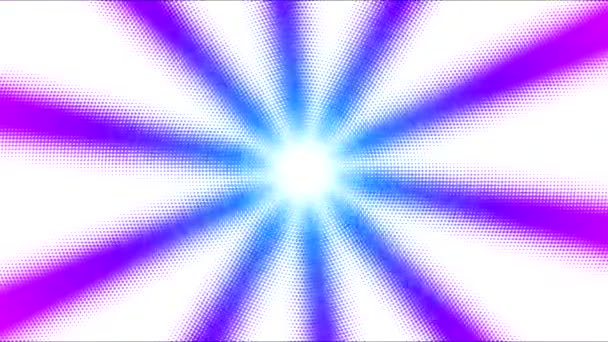 Abstract Bezaaid Roterende Strepen Achtergrondanimatie Violet Blue Lus — Stockvideo