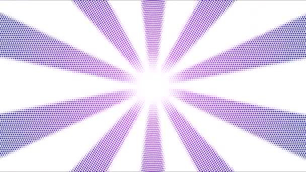 抽象点旋转条纹背景动画 环紫色 — 图库视频影像