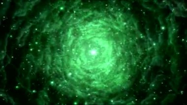 Renkli alan seyahat animasyon - döngü yeşil