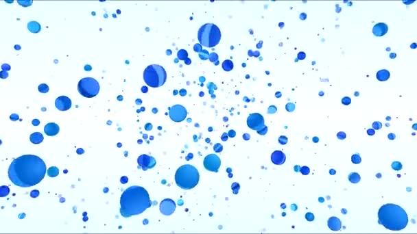 Abstrato Esfera Planeta Paisagem Viagem Animação Loop Blue — Vídeo de Stock