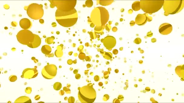 Abstrakte Kugel Oder Planetenlandschaft Reiseanimation Schleife Gelb — Stockvideo
