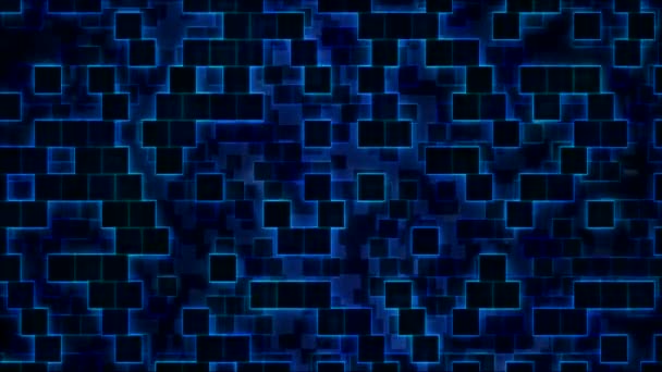 Scrolling Square Bricks Arrière Plan Animation Loop Blue — Video