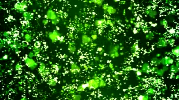 Rápido Brillante Colorido Animado Formas Del Corazón Loop Green — Vídeos de Stock