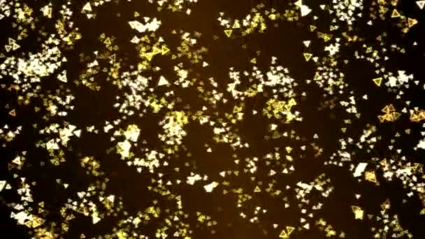 Швидкі Барвисті Анімовані Форми Трикутника Петля Жовтий — стокове відео