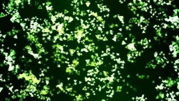 Formes Triangle Animées Colorées Rapides Loop Green — Video
