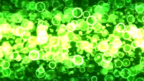 Rápido Colorido Círculos Móveis Animação Loop Green — Vídeo de Stock