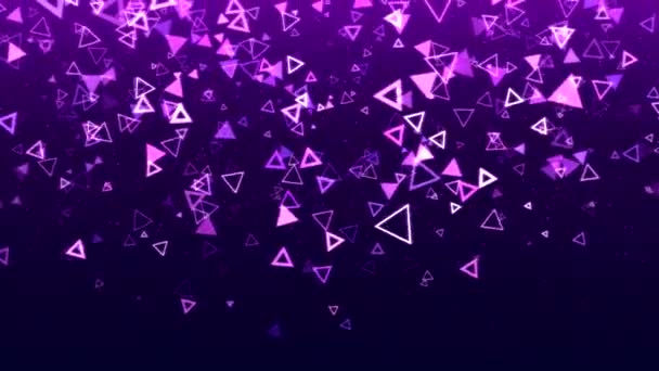 Animation colorée de formes de triangle tombant - Boucle Violet 